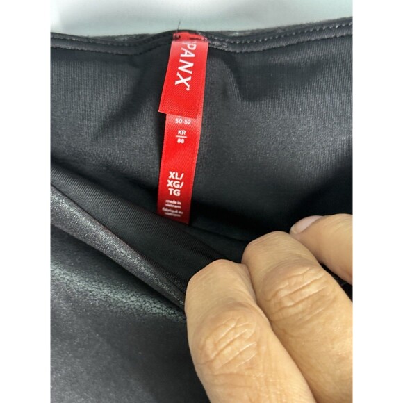 Spanx Faux Leather Black Leggings Sz XL New - Picture 5 of 7